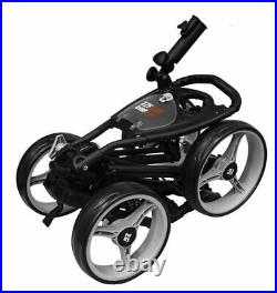 Longridge Eze Glide Quad+ 4 Wheel Golf Cart Deluxe Push Golf Trolley Black