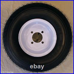 Lot of 2 18x8.50-8 LRB 4 PR Bias Golf Cart Tire on 8 4 Lug White Steel Wheel