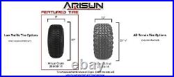 MODZ 14 Ambush Glossy Black Golf Cart Wheels and Tires (205-30-14) Set of 4