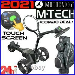 Motocaddy M Tech 2021 Gps Electric Golf Trolley 36 Hole + & M Tech Cart Golf Bag