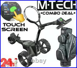 Motocaddy M Tech 2023 Gps Electric Golf Trolley 36 Hole + & M Tech Cart Golf Bag