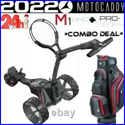Motocaddy M1 Dhc 2022 New Electric Golf Trolley Lithium & Pro Series Cart Bag