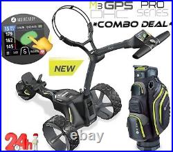 Motocaddy M3 Gps Dhc 2023 New Electric Golf Trolley & Pro Series Cart Bag Deal