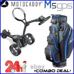 Motocaddy M5 Gps 2023 Electric Golf Trolley & Pro Series Cart Bag Combo Package