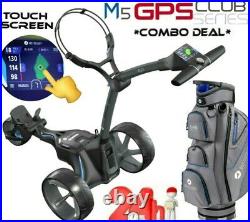 Motocaddy M5 Gps Electric Golf Trolley & Club Series Cart Bag Combo Package