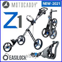 Motocaddy Z1 Push Cart 3-Wheel Golf Trolley Blue NEW! 2021