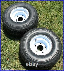 NEW Set Of 2 Tires and 5 LUG Wheels For Golf Cart Carts Taylor Dunn EzGo Cushman