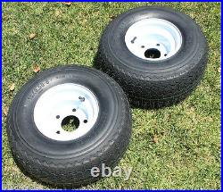NEW Set Of 2 Tires and 5 LUG Wheels For Golf Cart Carts Taylor Dunn EzGo Cushman