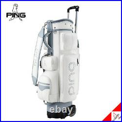 Ping 2021 SC Lady Women Golf Wheeled Caddie Cart Bag 8.5 5Way 4kg PU/PVC -White