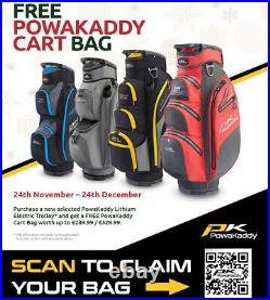 PowaKaddy FX3 Electric Golf Trolley Extended Lithium +FREE CART BAG