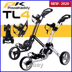 PowaKaddy TwinLine 4 Golf Push Cart Trolley 3-Wheel Black NEW! 2020 Model