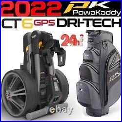 Powakaddy Ct6 Gps Electric Golf Trolley 2022 New & Dri Tech Cart Bag Combo Deal