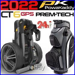 Powakaddy Ct6 Gps Electric Golf Trolley 2022 & Prem Tech Cart Bag Deal 24 Hr Del