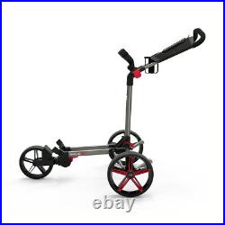 Powakaddy DLX-Lite FF Push Cart (Gunmetal/Red)