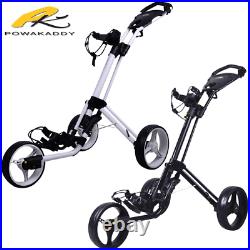 Powakaddy Twinline 4 Golf Trolley 3 Wheeled Golf Push Cart / All Colours