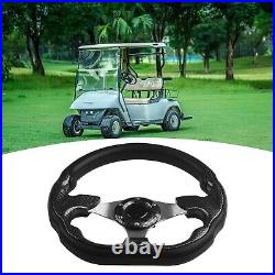 Premium Aluminum Carbon Fiber For Golf Cart Steering Wheel with Ergonomic Grip