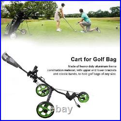 Push Cart Bag Cart 3 Wheeled Folding Cart With Quick Braking