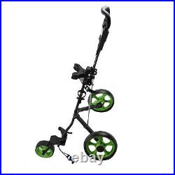 Push Cart Bag Cart 3 Wheeled Folding Cart With Quick Braking (D)
