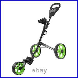 Push Cart Bag Cart 3 Wheeled Folding Cart With Quick Braking F Outdoor