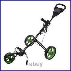 Push Cart Bag Cart 3 Wheeled Folding Cart With Quick Braking For G