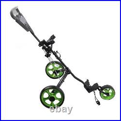 Push Cart Bag Cart 3 Wheeled Folding Cart With Quick Braking For G