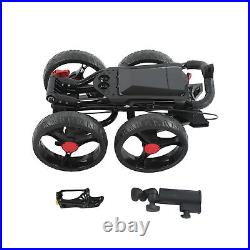 Push Cart Folding 4 Wheel Trolley Caddy With Umbrella Cup Holder Tools Hot