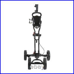 Push Cart Folding 4 Wheel Trolley Caddy With Umbrella Cup Holder Tools Hot