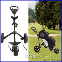 Push Pull Golf Cart Lightweight Professional Folding Golf Walking Pull Cart