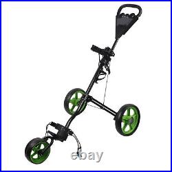 Quality Push Cart Bag Cart 3 Wheeled Folding Cart With Quick Braking For Game