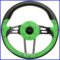 RHOX Aviator Club Car Precedent Golf Cart Steering Wheel Kit Lime Green
