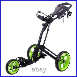 Rovic by Clicgear RV2L Push Golf Trolley (Charcoal Lime) With 3 Wheels