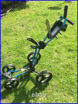 SUN MOUNTAIN Micro Cart MC3 4-Wheel Golf Push Trolley, brolly holder, decent