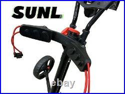 SUNL 3 Big Wheel Easy Control Heavy Duty Foldable Golf Push Cart