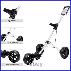 SYST 3 Wheel Golf Trolley Aluminum Alloy Foldable Push Pull Cart Golf Trolleys