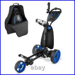 SereneLife 3-Wheel Electric Rechargeable Lightweight Folding Golf Push Cart