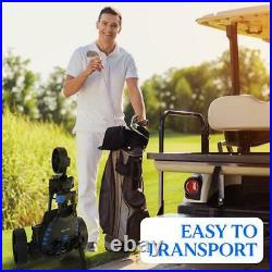 SereneLife 3-Wheel Electric Rechargeable Lightweight Folding Golf Push Cart