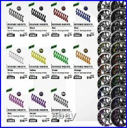 Set 12 Aluminum Alloy Golf Cart Car Rims Wheels & Tires Mounted Green Purple