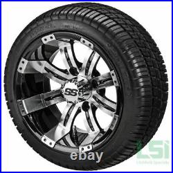 Set (4) 14 SS Aluminum Alloy Golf Cart GEM NEV Car Rim Wheels & 185/60-14 Tires