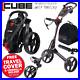 Skymax Cube Compact 3 Wheeled Golf Trolley / Charcoal Black +free Gift Pack