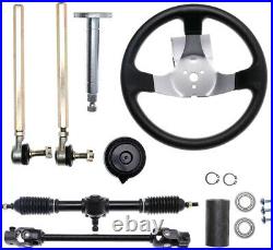 Steering Wheel Kit Gear Rack Pinion Shaft 110cc 125 Go Kart Golf Cart ATV Quad