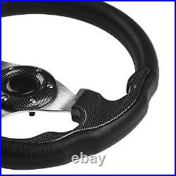 Stylish Upgrade Carbon Fiber For Golf Cart Steering Wheel with Aluminum Frame