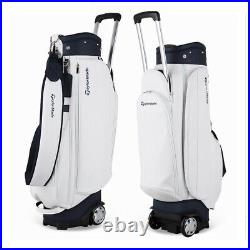 TaylorMade 2019 WMS WHEELED Women Caddie cartbag 8.5In 5Way 8.5lb EMS White+Navy