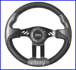 Trooper Golf Cart Steering Wheel Carbon Fiber Blk 13 For EZGO Club Car Yamaha