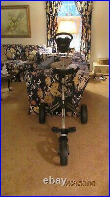 Used Bag Boy Golf Express DLX Push/Pull Cart 3 Wheel Hard wheels No Flats Nice