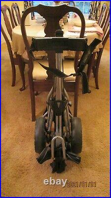Used Bag Boy Golf Express DLX Push/Pull Cart 3 Wheel Hard wheels No Flats Nice