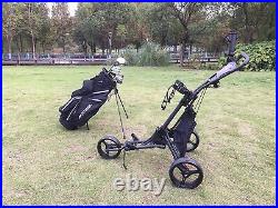 Vilineke Oneclick 3 Wheel Golf Push Cart golf trolley Black