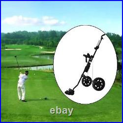 Wheel Golf Push Pull Cart Foldable Golf Trolley Carts Carry Storage Golf Bag