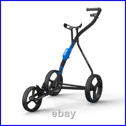 Wishbone One Mega Light 3 Wheel Golf Trolley Cart One Step Fold Black Blue 2.4KG